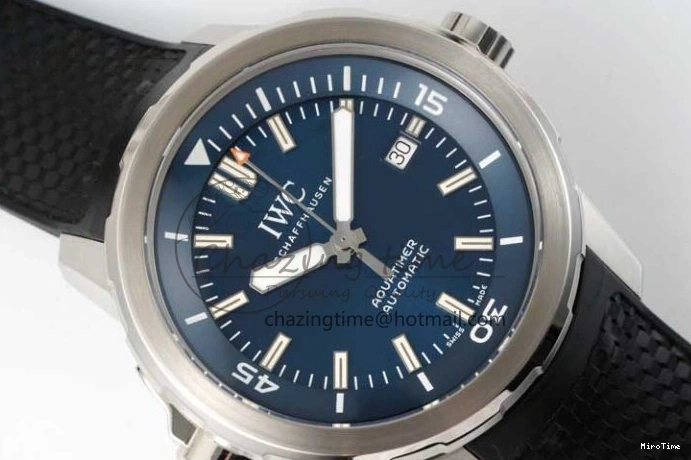 MIROTIME 0403 Aquatimer SS IW3290 RSF 1:1 Best Edition Blue Dial on Black Rubber Strap A Fashionable 7074